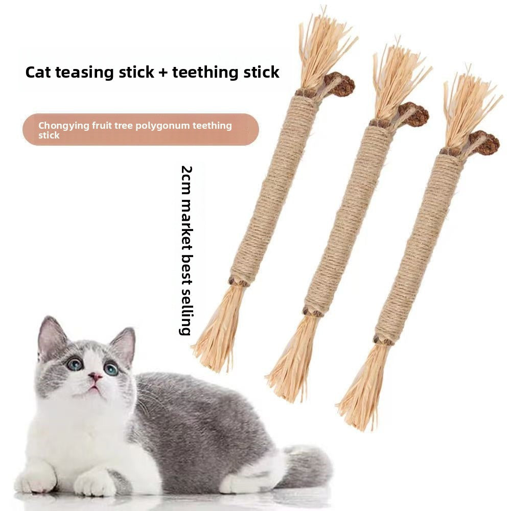 Natural Cotton Rope Cat Chew Toys with Catnip