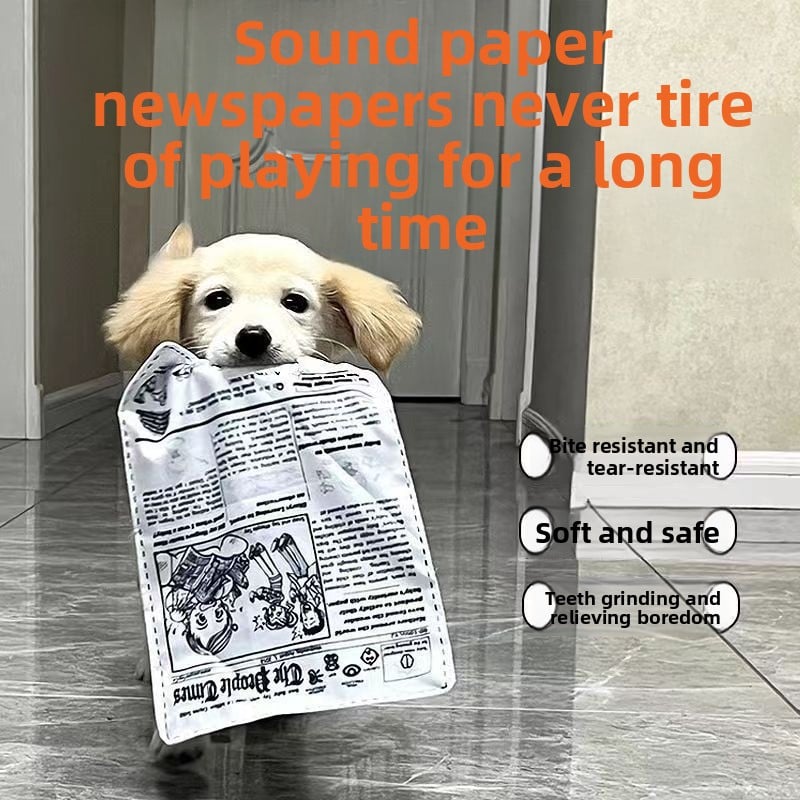 Dog teething newspaper toys