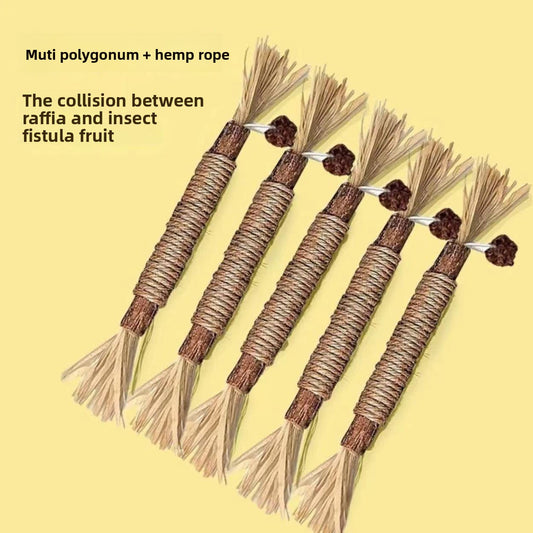 Natural Cotton Rope Cat Chew Toys with Catnip