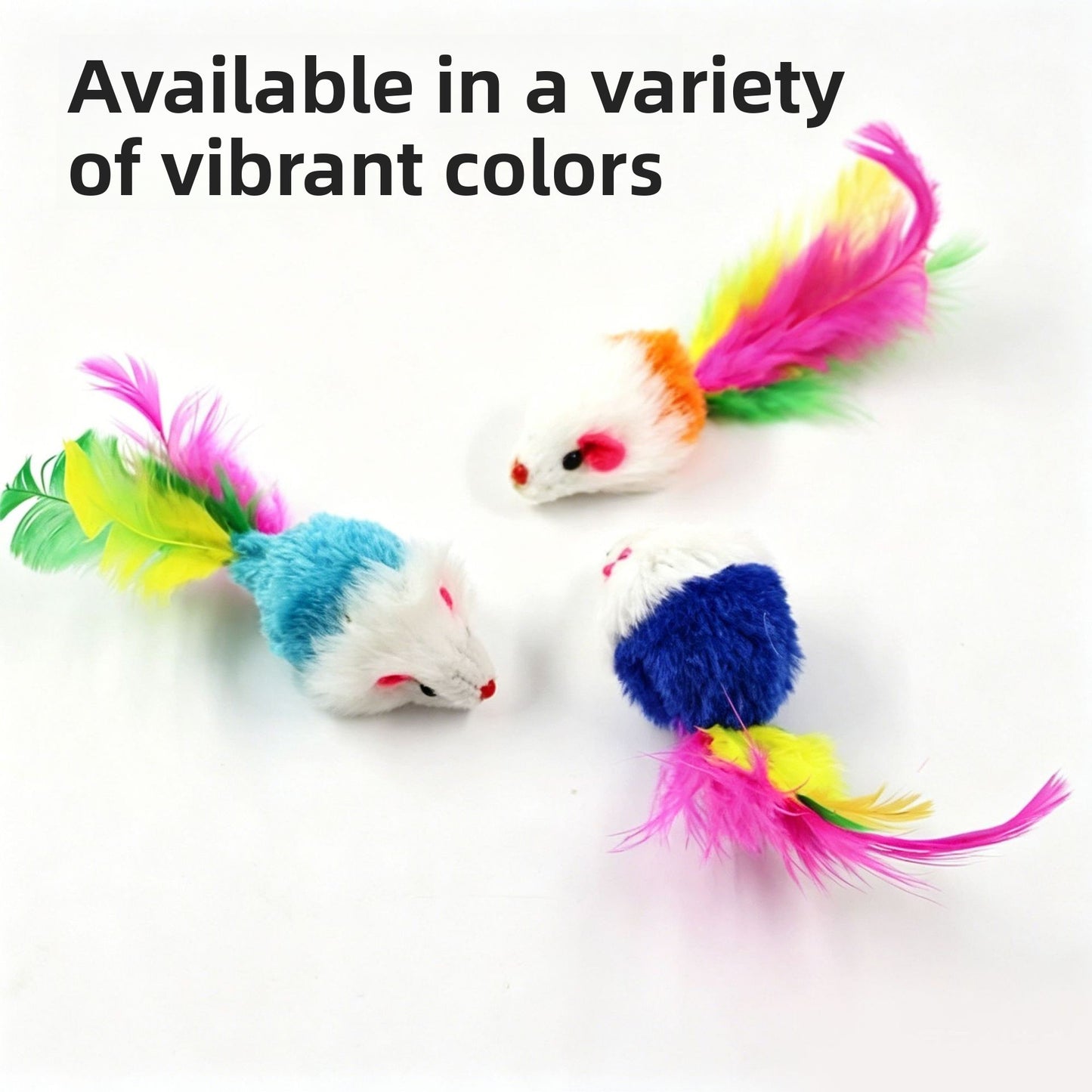 Plush Colorful Mouse Cat Toy