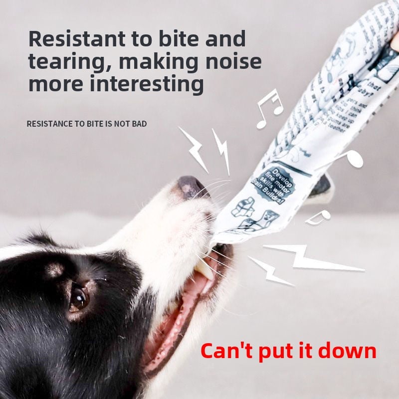 Dog teething newspaper toys