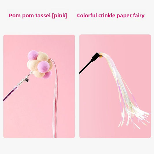 Feather Bell Cat Teaser Wand Toys