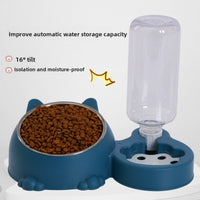 Dual-Bowl Automatic Pet Feeder and Waterer for Cats and Dogs