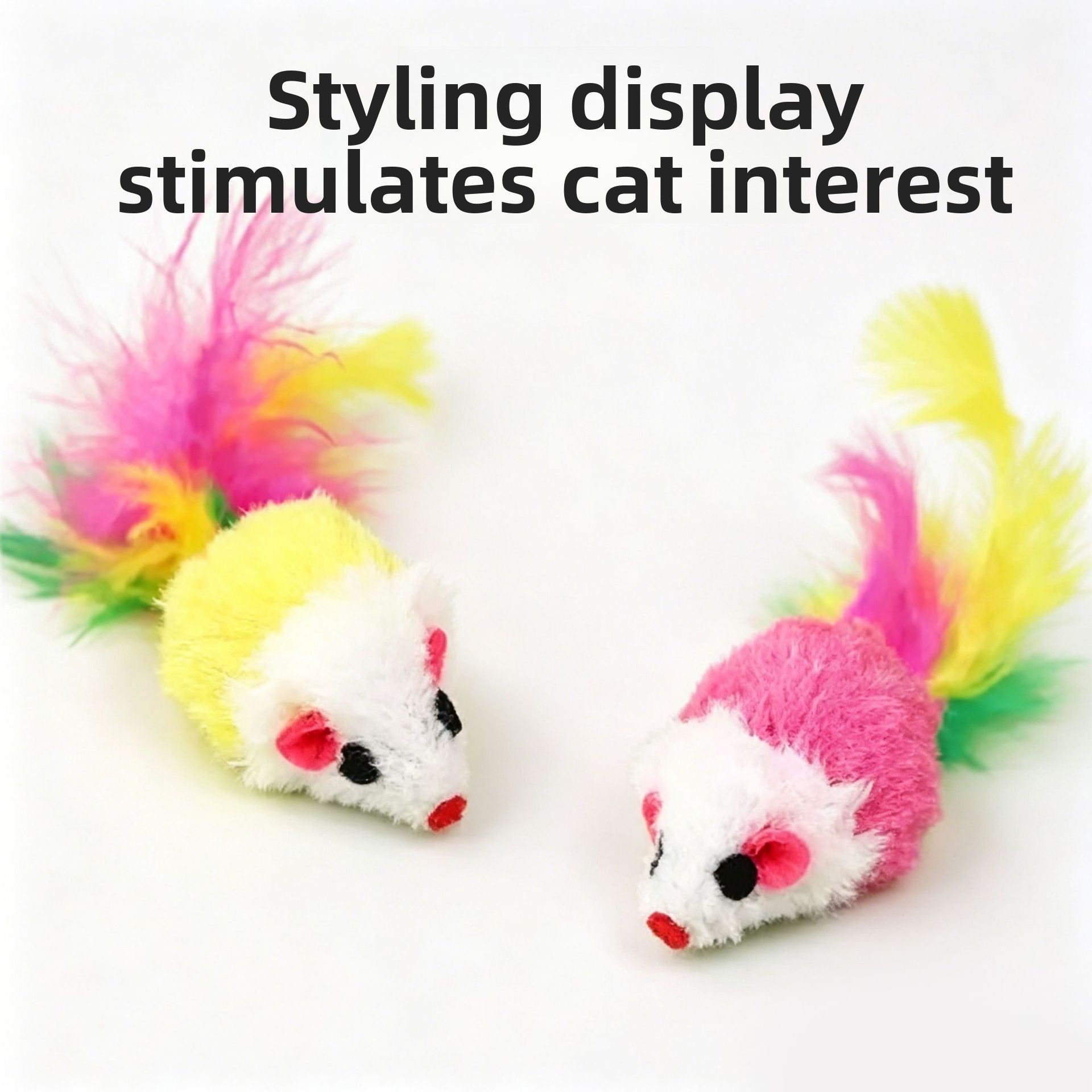 Plush Colorful Mouse Cat Toy