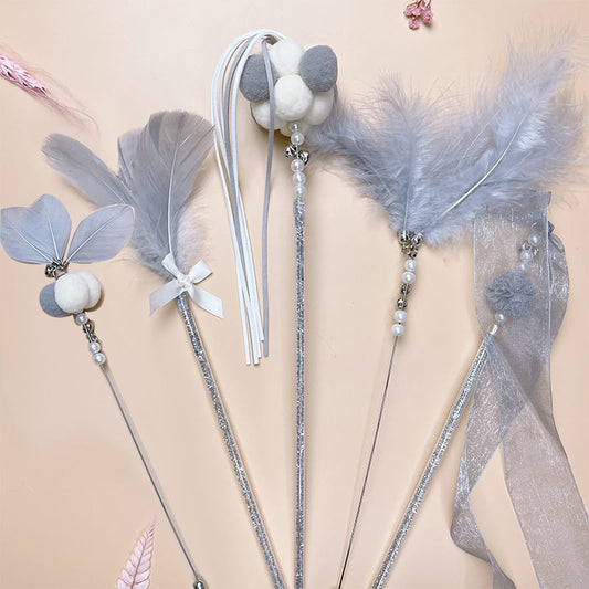Feather Bell Cat Teaser Wand Toys