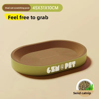 Round Corrugated Cat Scratch Board with Nest and Toys