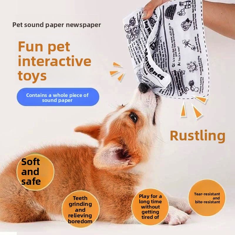 Dog teething newspaper toys