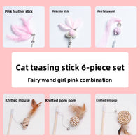 Feather Bell Cat Teaser Wand Toys