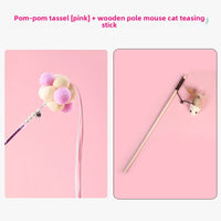 Feather Bell Cat Teaser Wand Toys