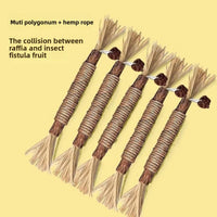 Natural Cotton Rope Cat Chew Toys with Catnip